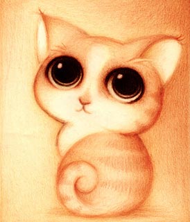 Desenho de um gato (Título: Un gato, Autor: Faboarts)