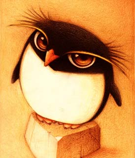Desenho de um pinguim (Título: Un pingüino, Autor: Faboarts)