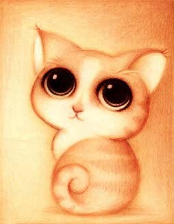 Dibujo de un gatito adorable