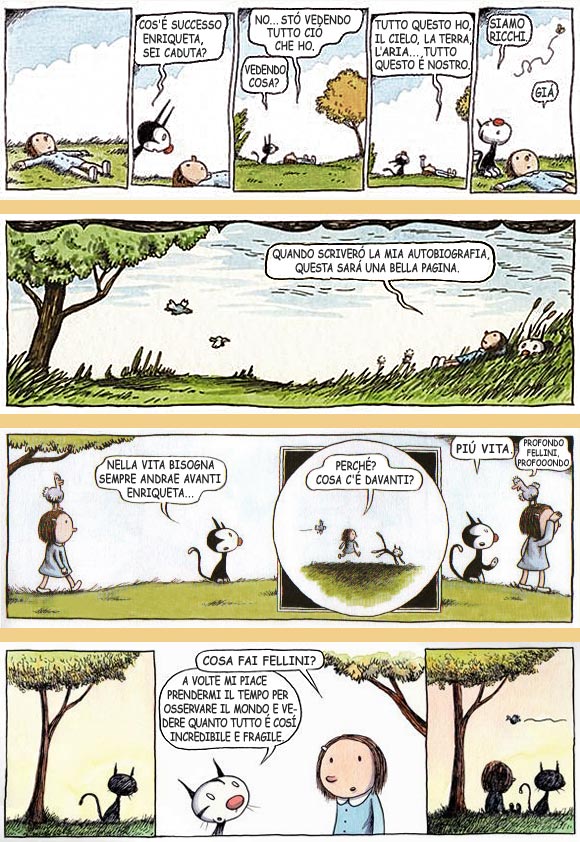 Storiette di Enriqueta e Fellini, di Liniers