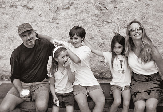 Foto de Steve Jobs con su familia