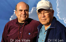 Foto del Dr. Joe Vitale y el Dr. Ihaleakalá Hew Len