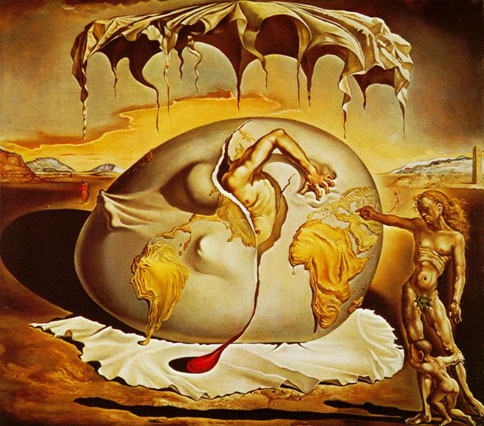 Criança geopolítica assistindo o nascimento de um novo homem, de Salvador Dalí.