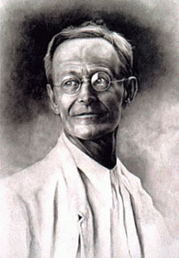 Retrato de Hermann Hesse (pintura de Hardy Cole)