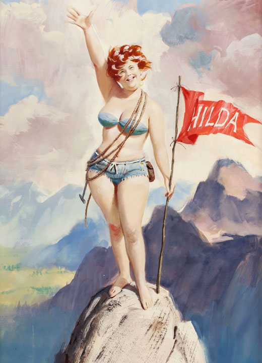 Hilda en la cima de una montaña (autor: Duane Bryers)