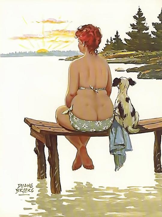 Hilda mirando el atardecer (autor: Duane Bryers)