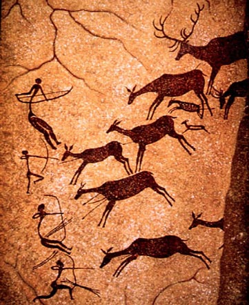 Imagen de una pintura de la 'Cueva de los caballos' (Cova dels Cavalls), en Castellón, España.