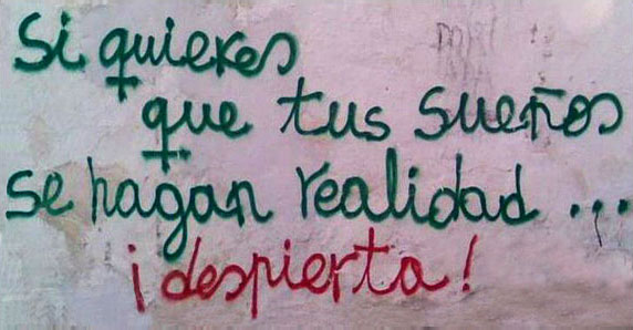 Si quieres que tus sueños se hagan realidad... despierta! (frase de Ambrose Bierce)