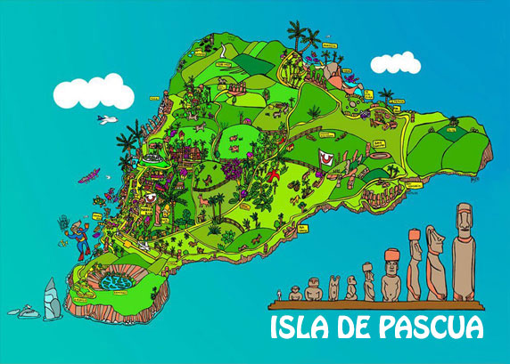 Mapa de la isla de Pascua